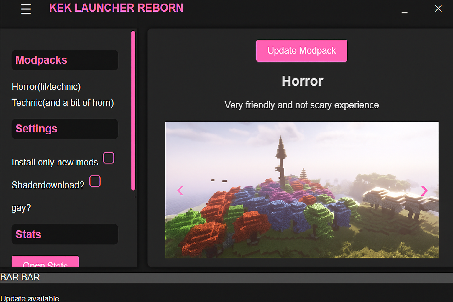 KekLauncher game launcher interface