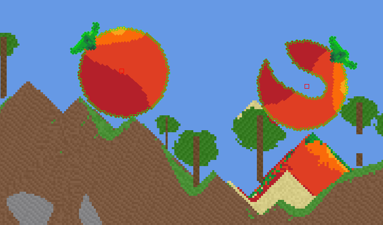sänd engine — pixel terrain with destructible physics