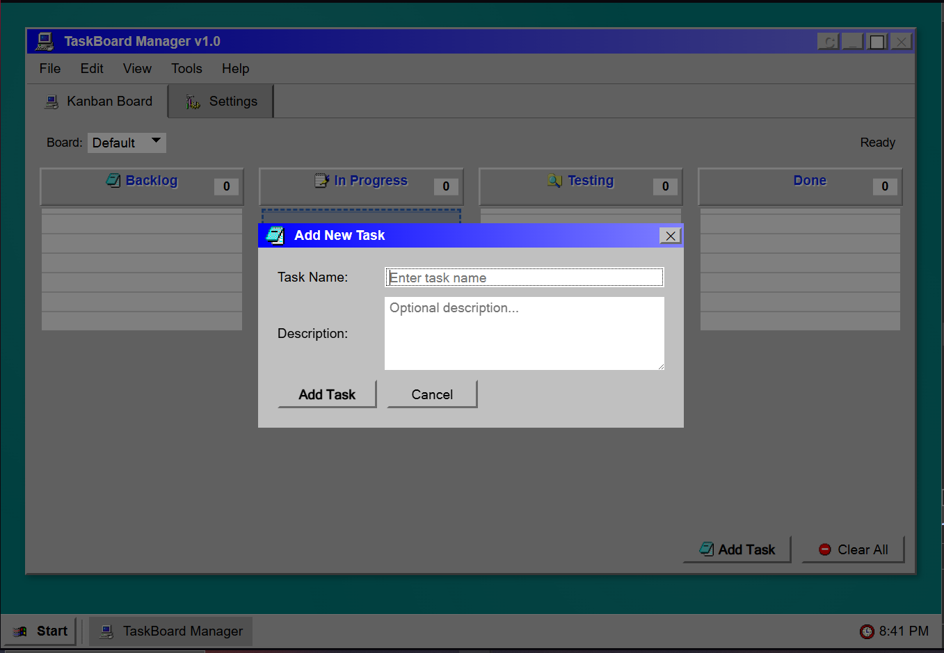 TaskBoard Management win98